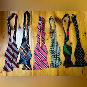 Men’s Silk Bow Ties. Beau Ties of Vermont. Lot of Six.